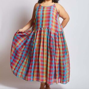 Rujuta Sheth Leila Maxi Dress in rainbow Crossway Chex size large